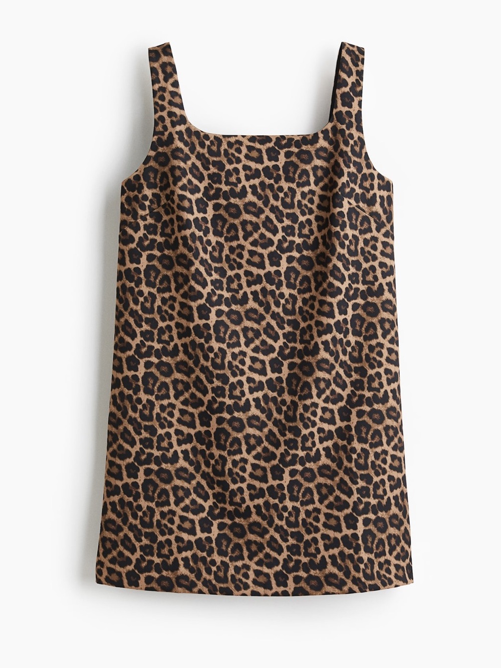 Leopard Print Square Neck Mini Dress - Picture 3 of 7